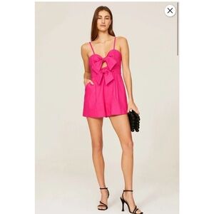 EUC Milly Pink Bow Detail Jumpsuit